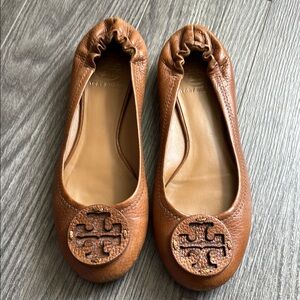 Tory Burch Brown Leather Flats Timeless Comfort